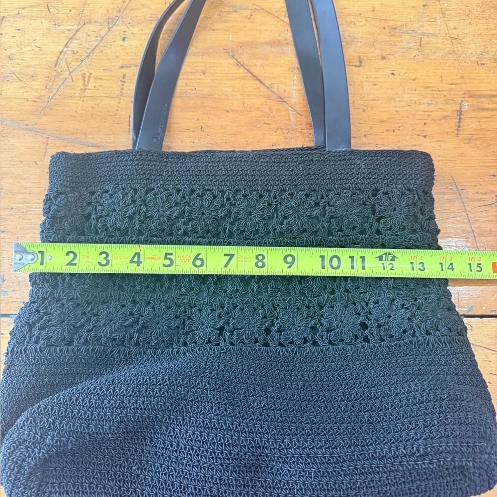 Liz Claiborne Black Crochet Purse Lined
